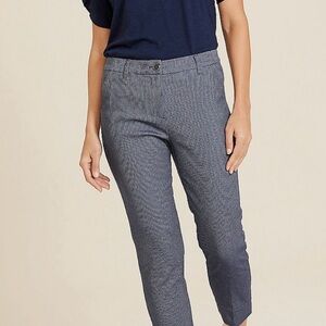 Bengaline printed straight crop pants